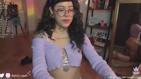 Snapshot of blushing_nymph chatting on 1, 2, 2025 Im Nym Justa nymph on twitter and IG online show from 1, 2, 2025