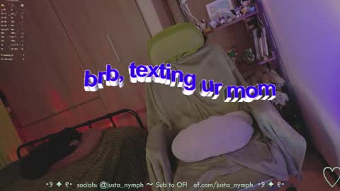 Snapshot of blushing_nymph chatting on 19, 5, 2026 Im Nym Justa nymph on twitter and IG online show from 19, 5, 2026