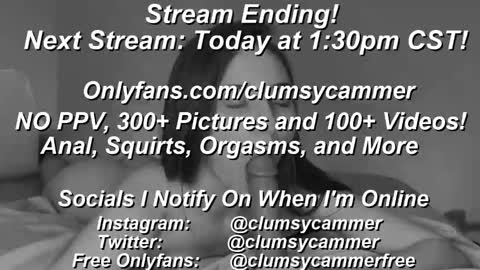 Snapshot of clumsycummer chatting on 3, 2, 2025 B Bri ClumsySCHEDULE online show from 3, 2, 2025