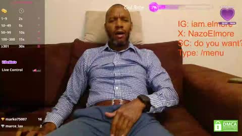 Snapshot of elmorenazogt chatting on 31, 1, 2025 My name is Elmore. Please say hello I like to chat with you. If you have requests or dirty talk please use tip online show from 31, 1, 2025