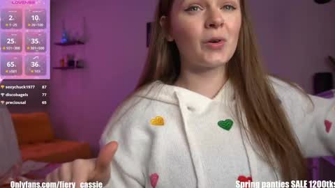Snapshot of fiery_redhead chatting on 15, 5, 2026 Cassie Ventura online show from 15, 5, 2026