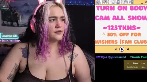 Snapshot of nevermakeawish chatting on 17, 7, 2026 Wishs Playground online show from 17, 7, 2026