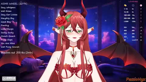 Snapshot of passionyx chatting on 30, 12, 2024 Succubus Nyx online show from 30, 12, 2024