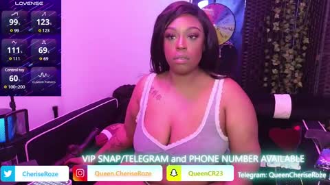 Snapshot of queencroze chatting on 9, 2, 2025 Queen Cherise Roze online show from 9, 2, 2025