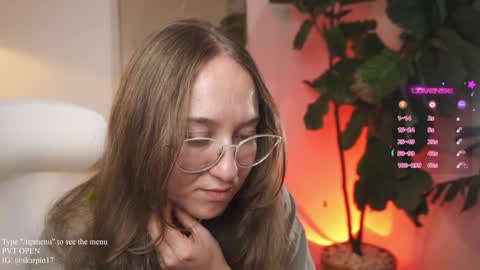 Snapshot of skarpio17 chatting on 27, 1, 2025 Im Scarlett ONLINE 5pm-10pm NYC time online show from 27, 1, 2025
