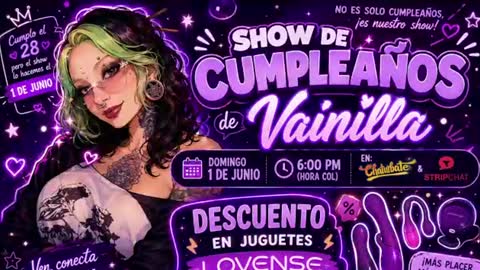 Snapshot of vainilla_l chatting on 18, 6, 2026 Vainilla Independent model online show from 18, 6, 2026