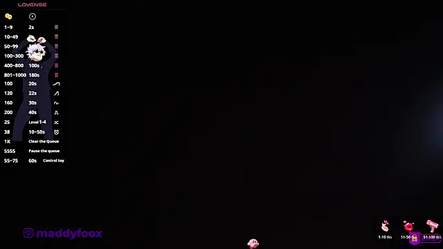 MaddyFooxx online show from 24, 4, 2026