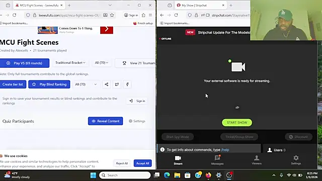 Stayinalive1992 online show from 6, 1, 2026