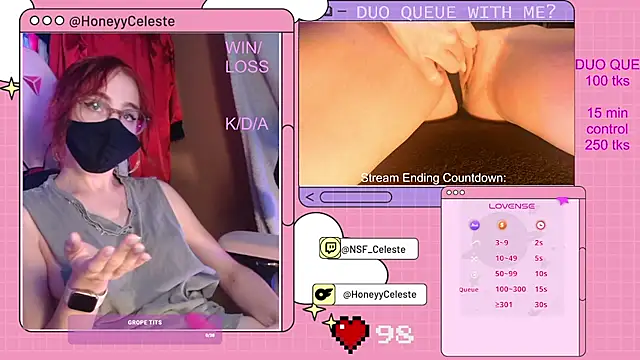 HoneyyCeleste online show from 23, 9, 2025