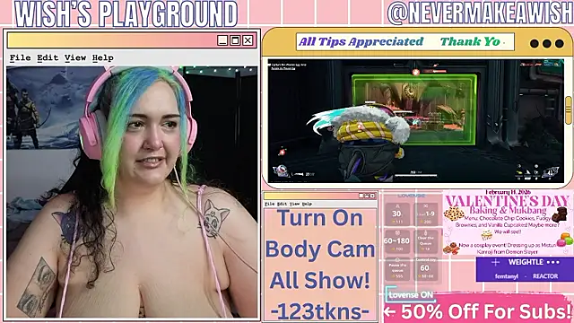 nevermakeawish online show from 13, 2, 2026