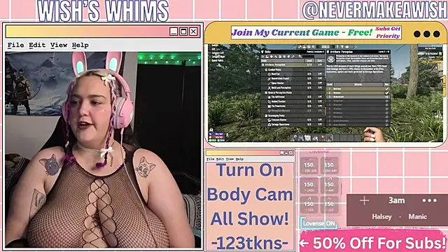 Snapshot of nevermakeawish chatting on 9, 7, 2026 nevermakeawish online show from 9, 7, 2026