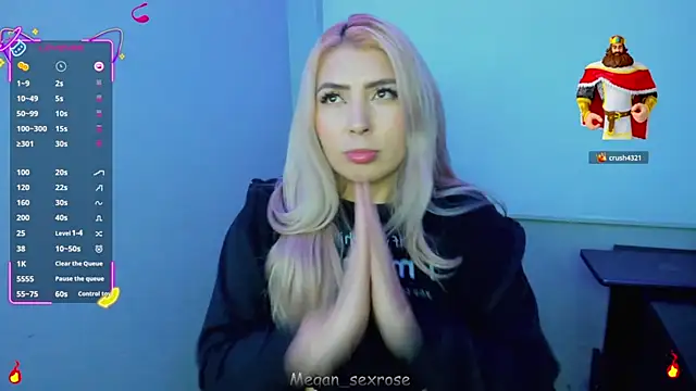 Megan sexrosse online show from 27, 3, 2026