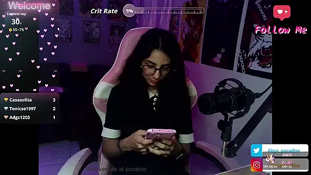 Abysparadise online show from 31, 10, 2025