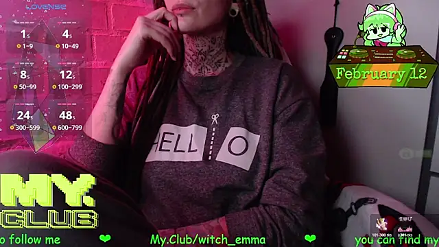 Witch Emma online show from 12, 2, 2026